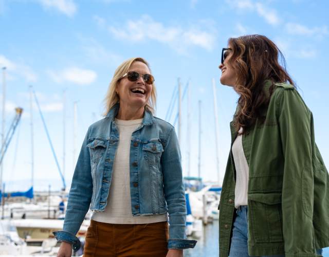 Women at the Manitowoc Marina laughing