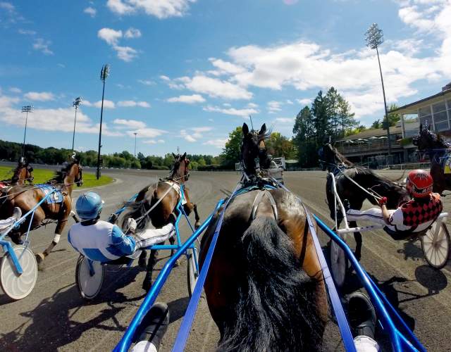 Saratoga race course from a jockey's perspective