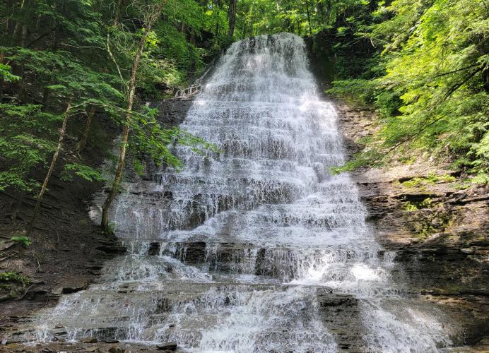 Grimes Glen Waterfall in Summer