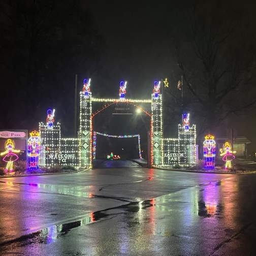 Christmas Light Show Through the Park