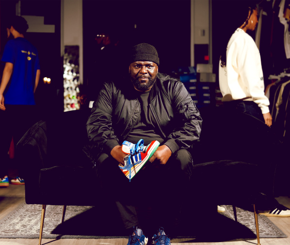 Shake James with Shoes Portrait in Sneex