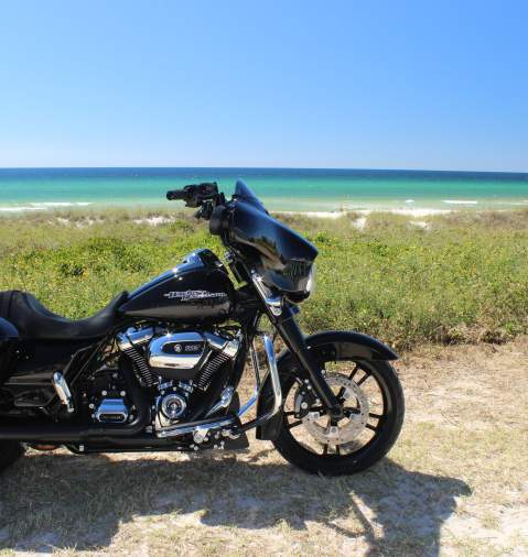 Motorcycle on the Beach