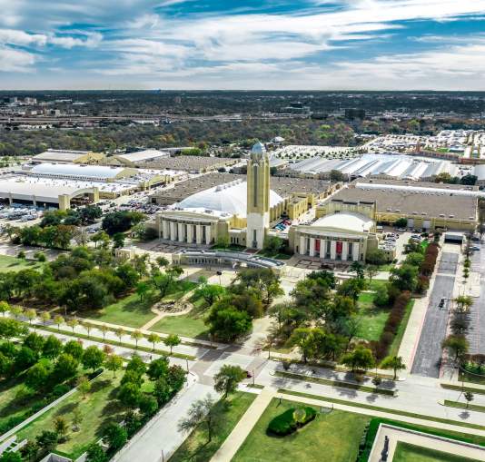 Will Rogers Memorial Center aereal view