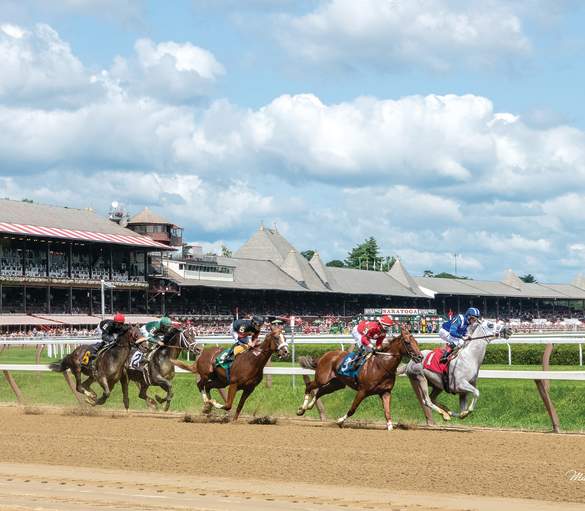 horses racing at Saratoga Race Course
