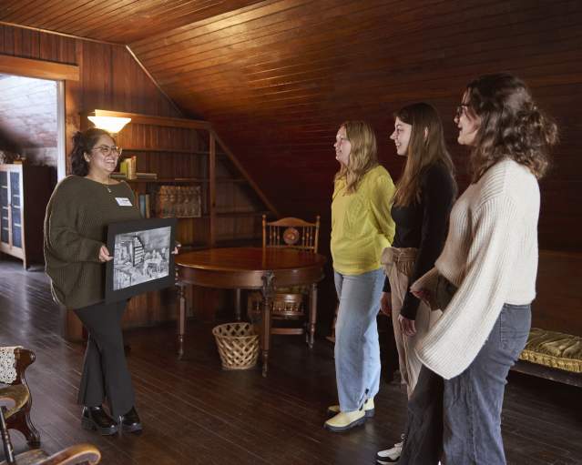 Tour group at the National Susan B. Anthony Museum & House