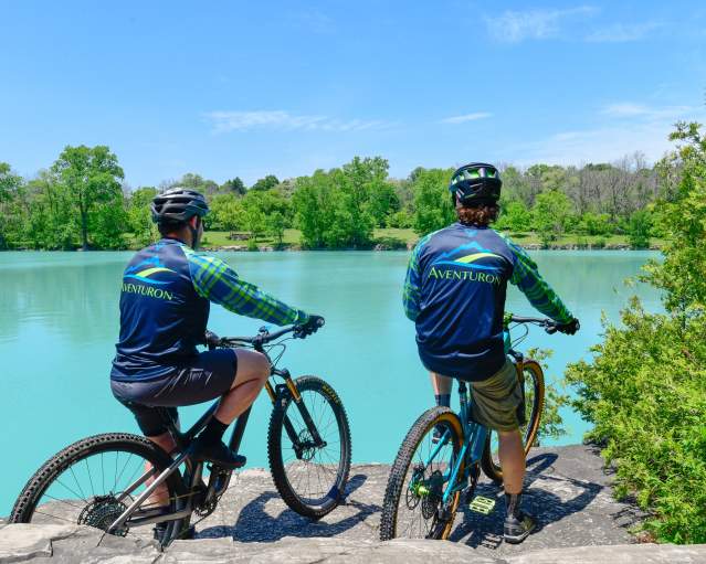 Biking at Quarry Park