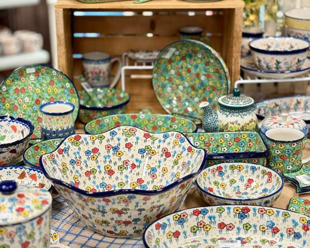 More Polish Pottery - Spring Display