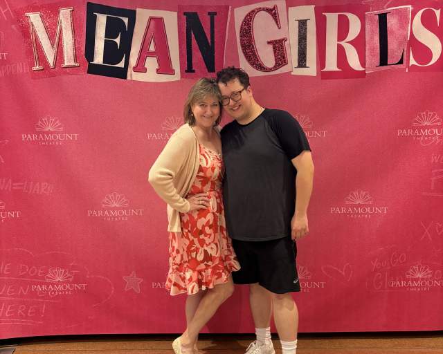 Steven Klenk with Mom at Mean Girls Premier