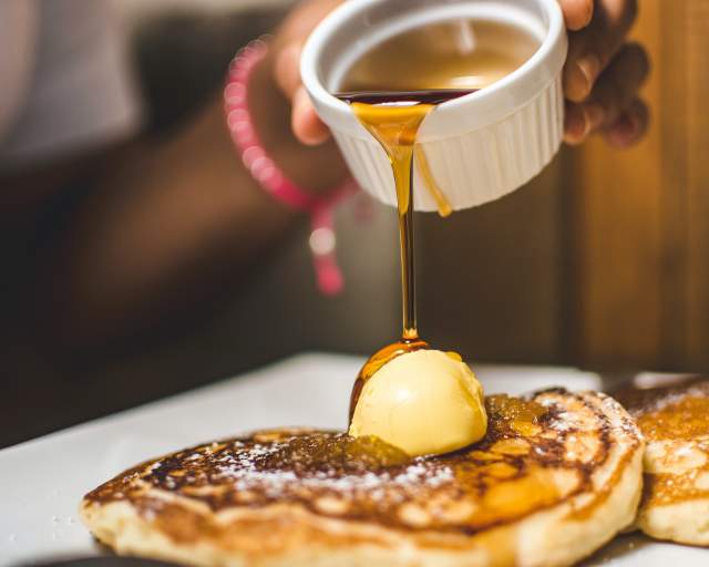 Maple Syrup on Pancakes