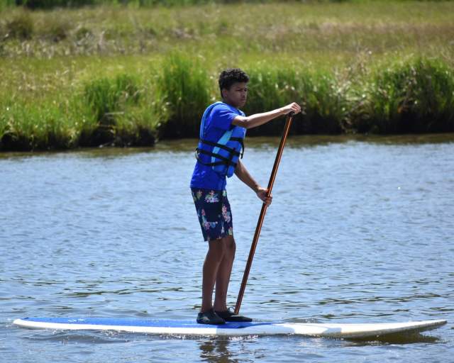 paddleboarding