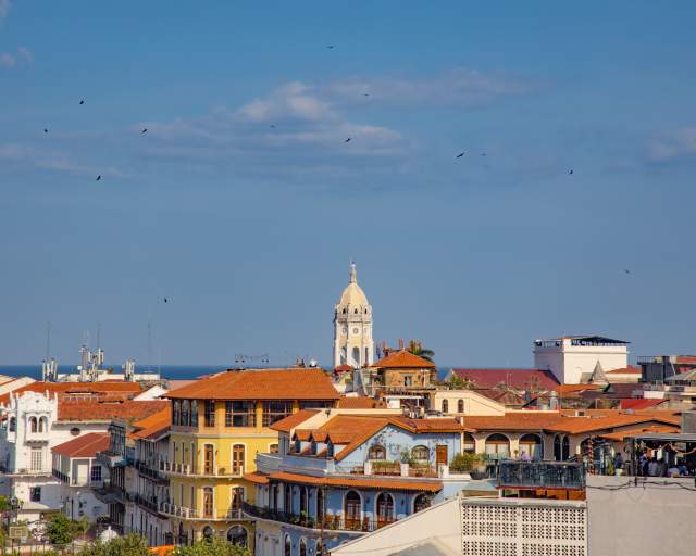 Roofs in Casco Antiguo in Panamá City