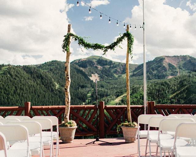 Wedding Ceremony at Lookout Cabin
