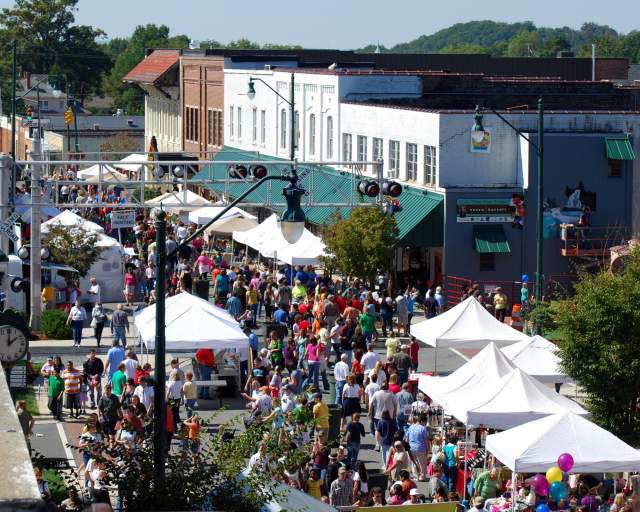 Downtown Asheboro during the Fall Festival