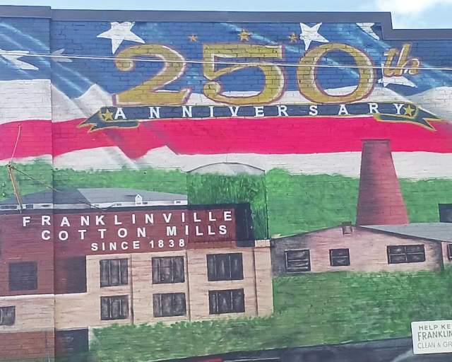 America 250 mural in Franklinville