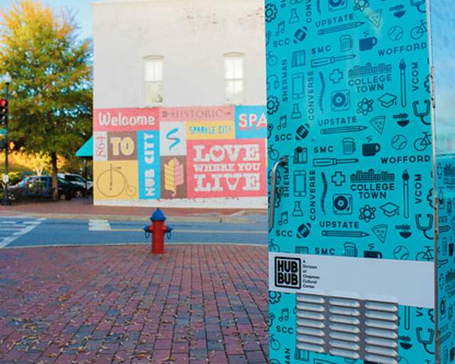 College Town electric box