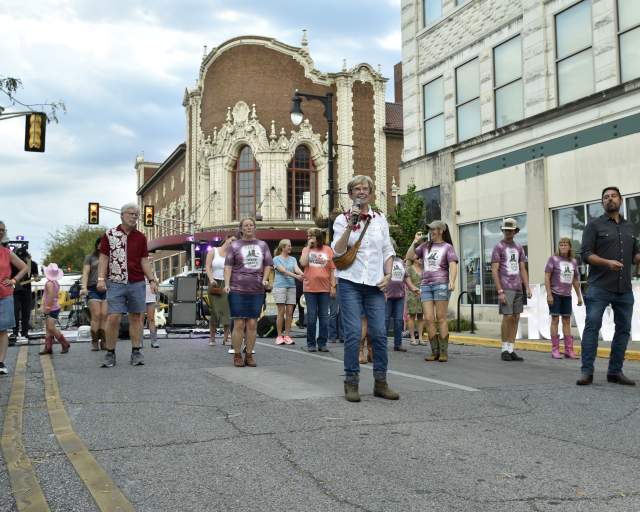 Indiana Theatre Night Market Scene