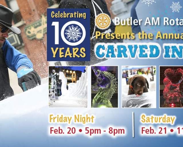 Butler Carved in Ice