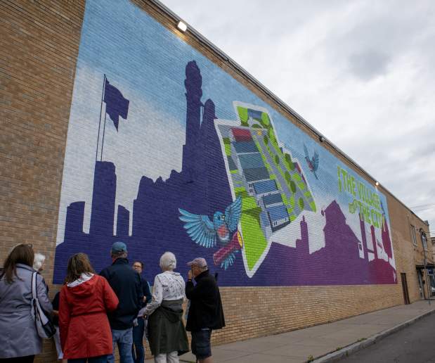 Eastwood Mural near James St. taken during a ghost walk tour.