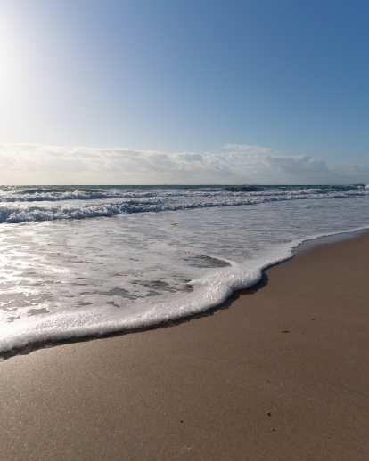 shoreline at the indian river county beach