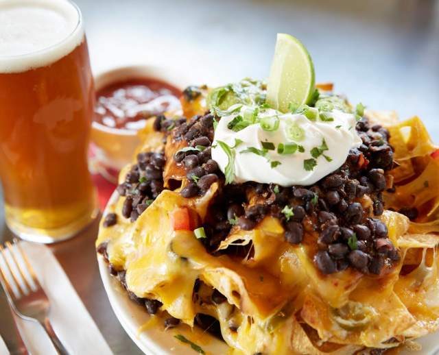 Nachos and Beer at Porcupine Pub & Grille