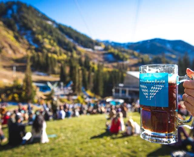 Outdoor Crowd at Oktoberfest Snowbird