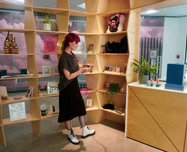 Golda Dopp Ovalles at UMOCA's Art Shop