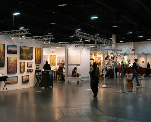 Exhibit show floor for the Salt Lake Art Show