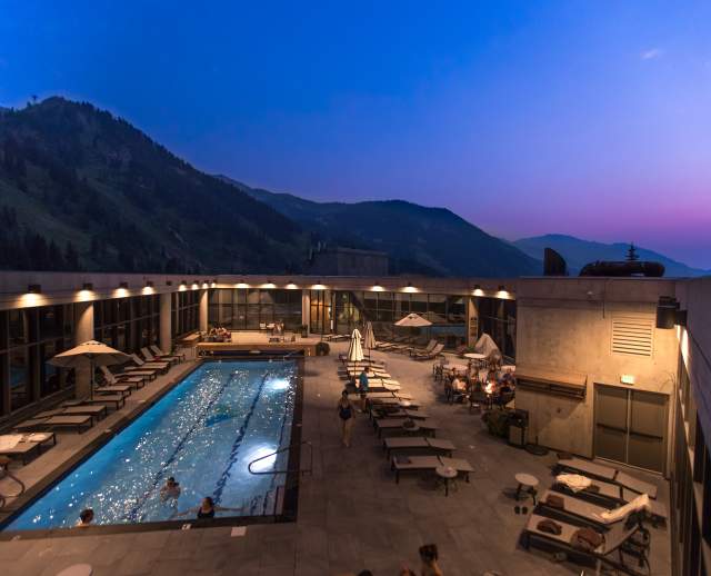 Enjoy the Sunset From Snowbird's Cliff Spa