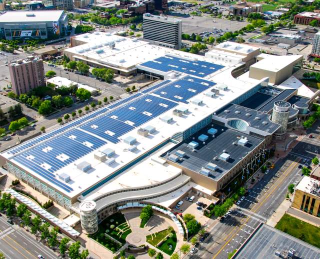 Salt Palace Convention Center Rooftop Solar Panels