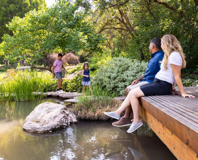 Image of a family at Red Butte Garden