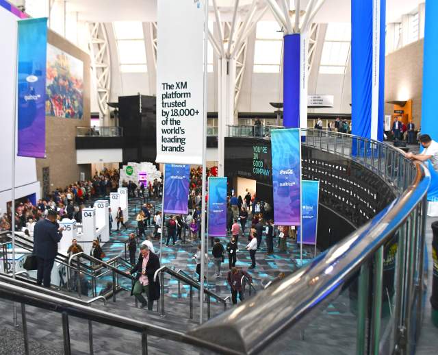 Attendees at the Salt Palace Convention Center