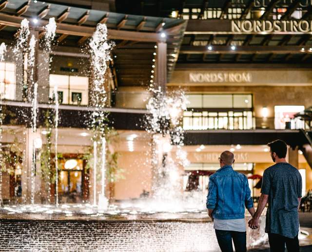 Couple at City Creek Center Fountains