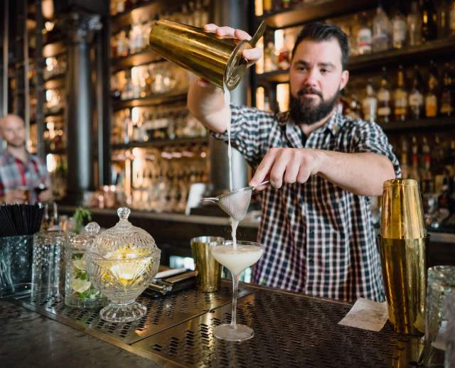 Bartender Making Drinks at Lake Effect