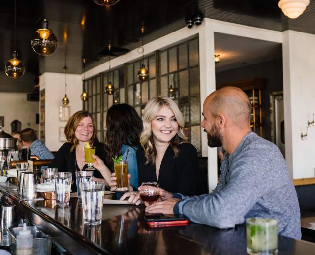 Friends Drinking at Copper Common