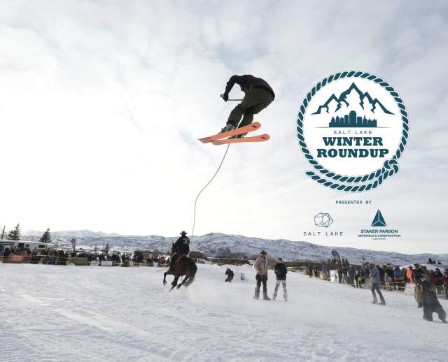 Skijoring Winter Roundup Photo and Logo