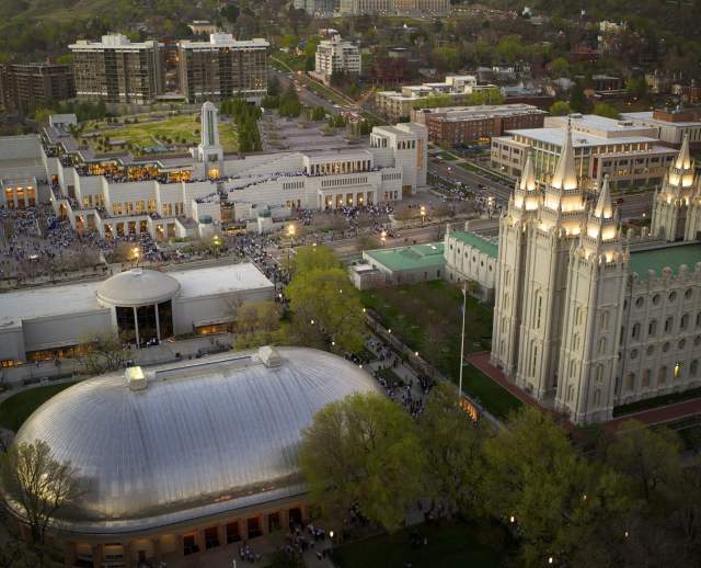 Temple Square Aerial View