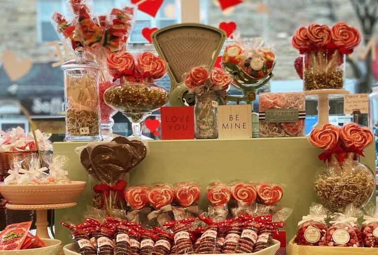 Sweet Annie's Candy Shoppe Valentine's Display