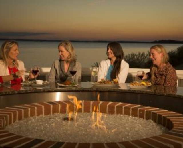 Kingsmill Resort outdoor fireplace