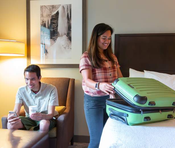Couple at hotel