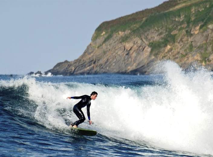 Surfing in Devon