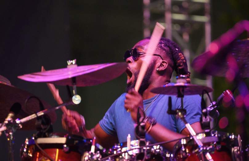Jazz Drummer Playing the Clifford Brown Jazz Festival