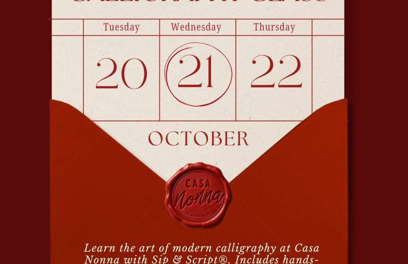 Modern Calligraphy for Beginners at Casa Nonna