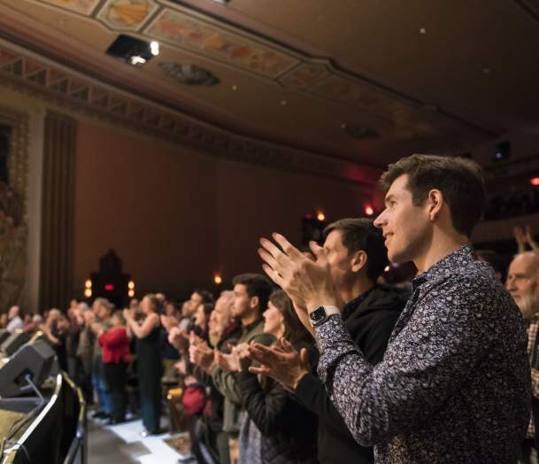 audience cheering