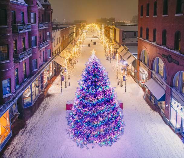 Christmas tree lights on Church Street