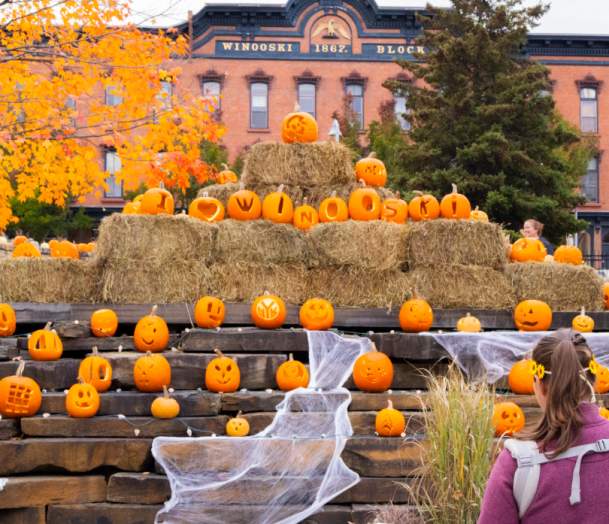Halloween pumpkins in Winooski Rotary