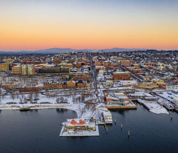 Winter Waterfront Aerial