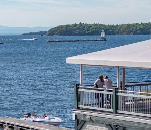 Views of Lake Champlain from Splash
