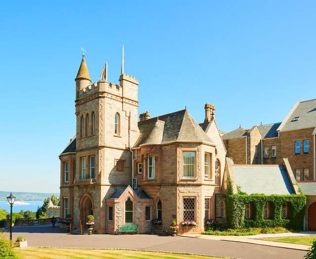 Culloden Hotel Exterior with Blue Sky