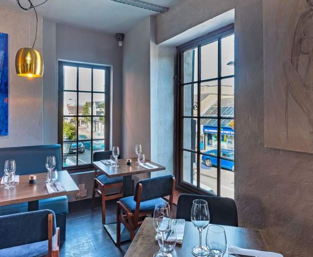 Restaurant set up for dining