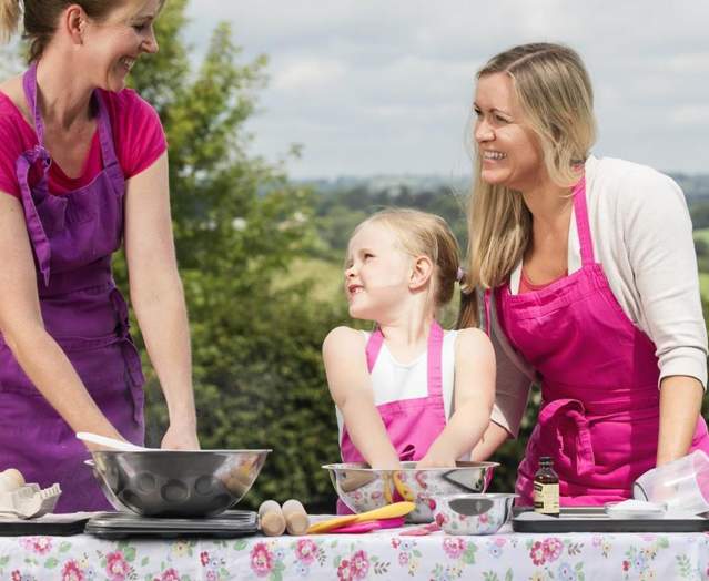 Visitors enjoying a traditional Irish baking class